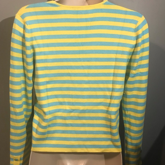 Rondina cardigan cropped striped sweater size m - Picture 3 of 7